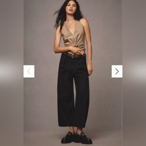 CofH Cara Cropped Pleated Trouser•Black•34